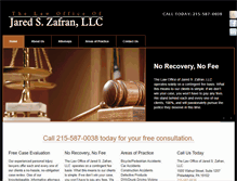 Tablet Screenshot of jaredzafranlaw.com